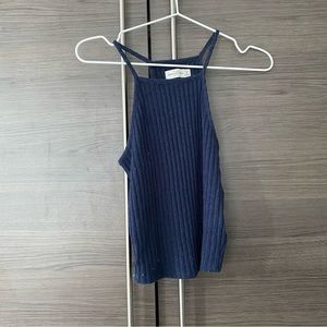 Abercrombie and Fitch Blue High Neck Tank